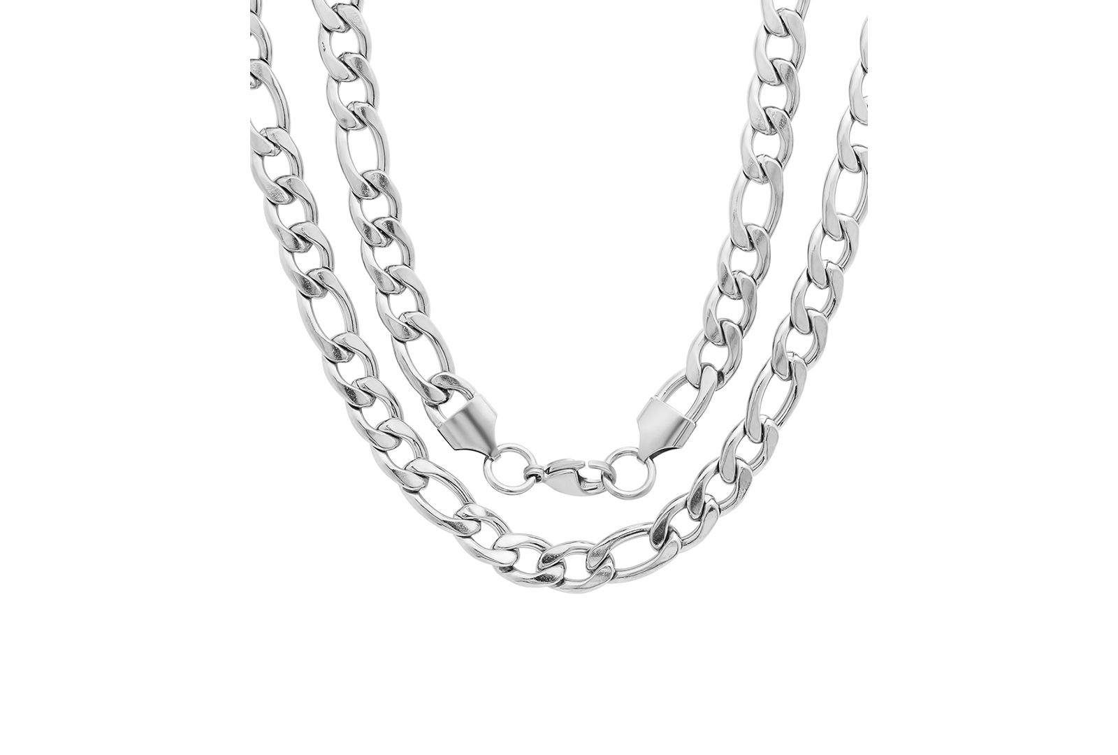 STEELTIME Men's Silver-Tone Franco Chain Necklace, 24"