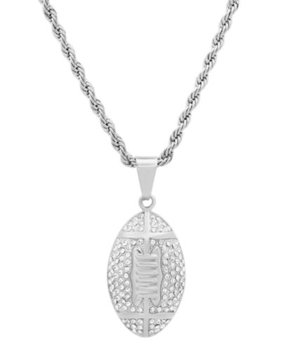 Мужской кулон-подвеска STEELTIME Crystal American Football 24"