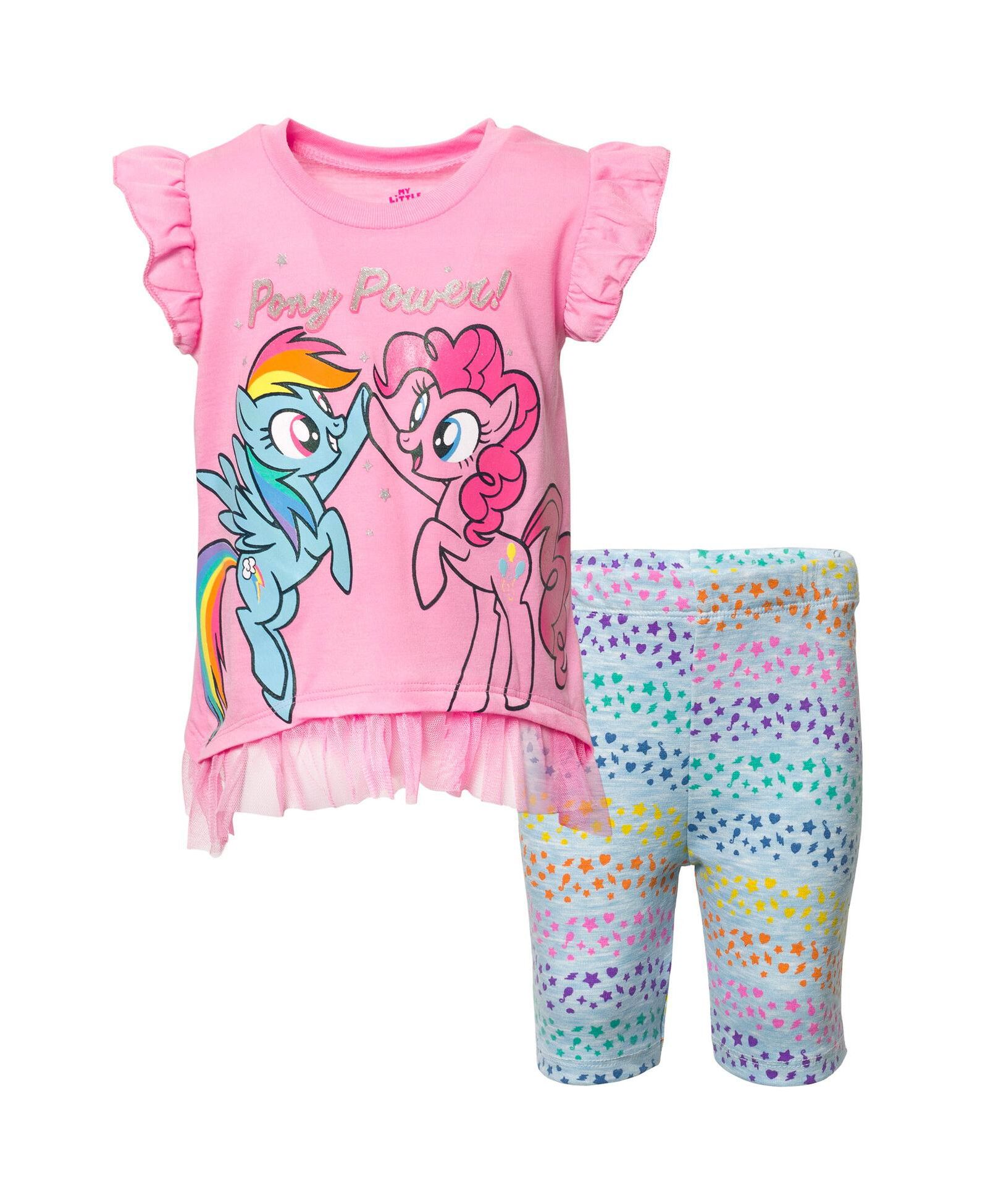 My Little Pony Little Girls My Pony Short Sleeve T-Shirt and Bike Shorts Set