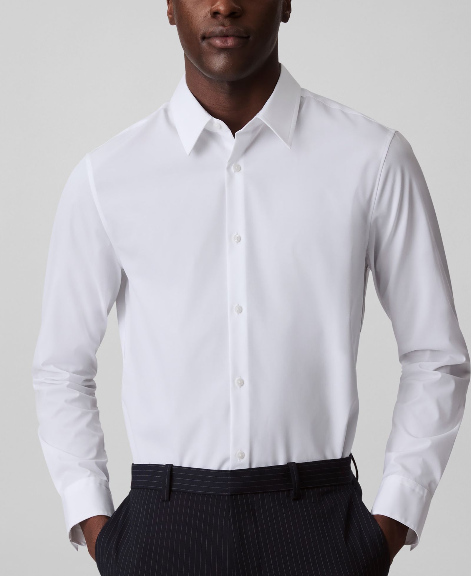 Рубашка Calvin Klein Men's Slim-Fit Supima Stretch Long-Sleeve Button-Front