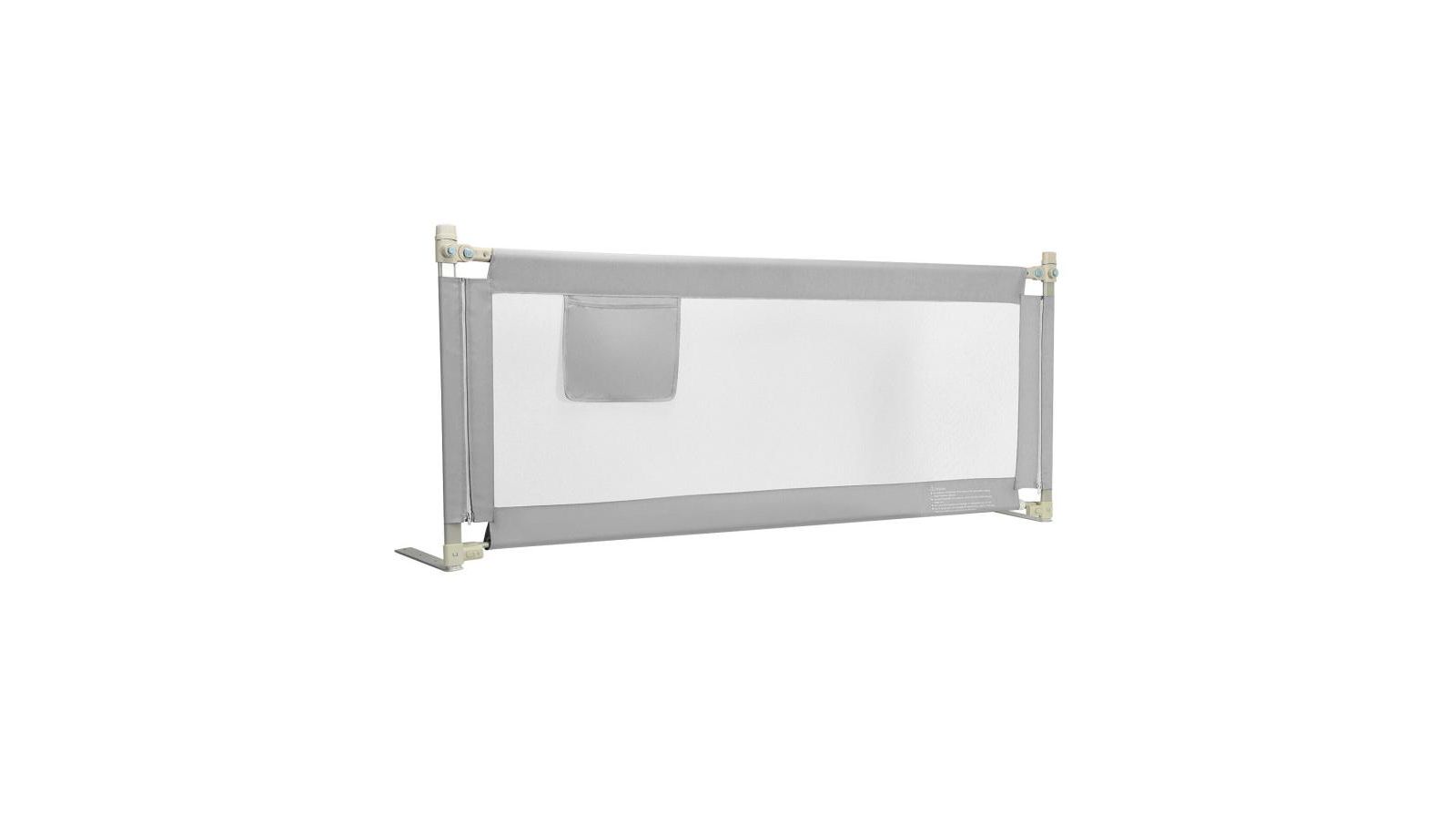 Slickblue Baby Bed Guardrail with Double Lock for Secure Toddler Sleep Support