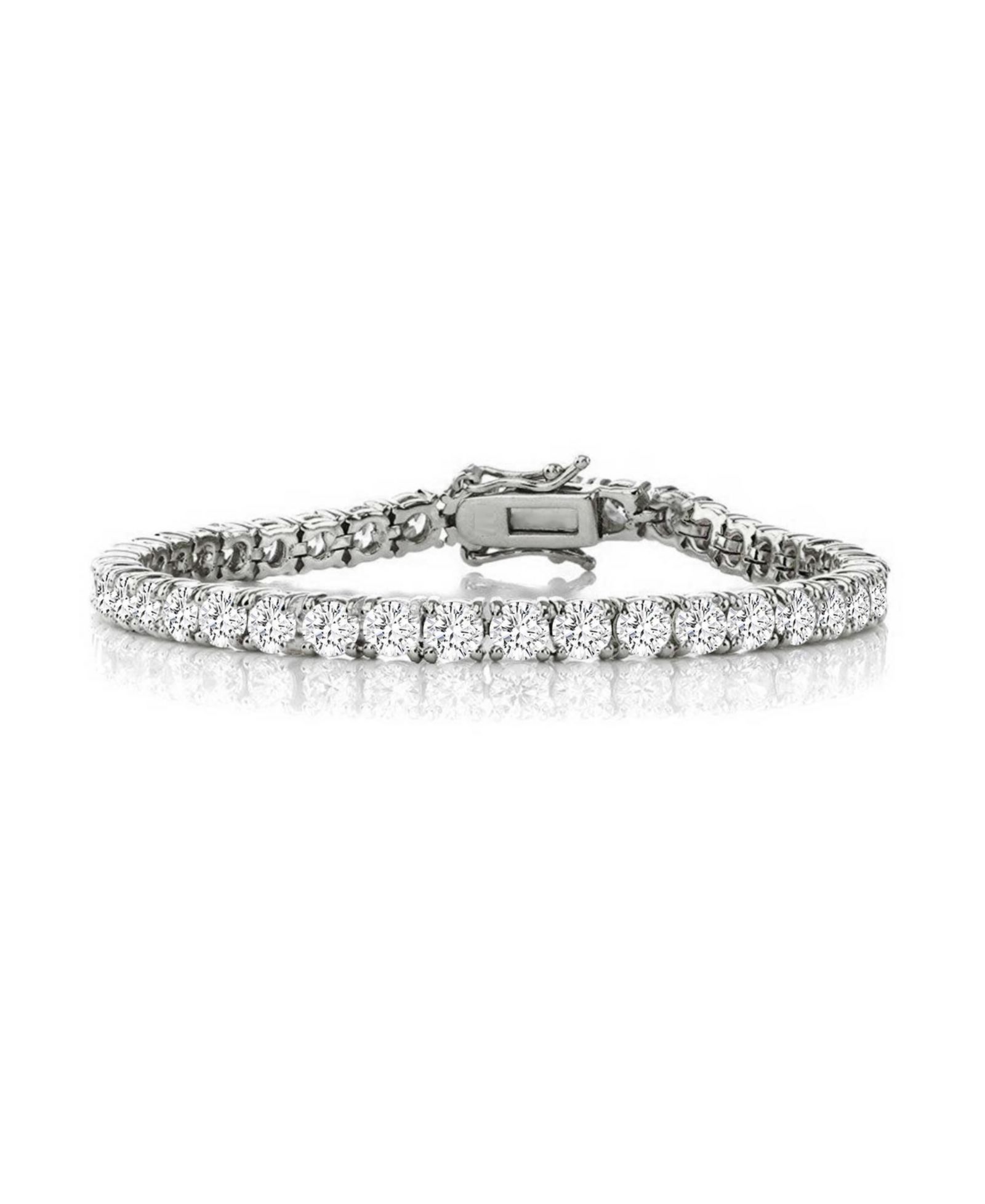 Браслет Rachel Glauber Modern White Gold Plated Radiant 5MM CZ Tennis