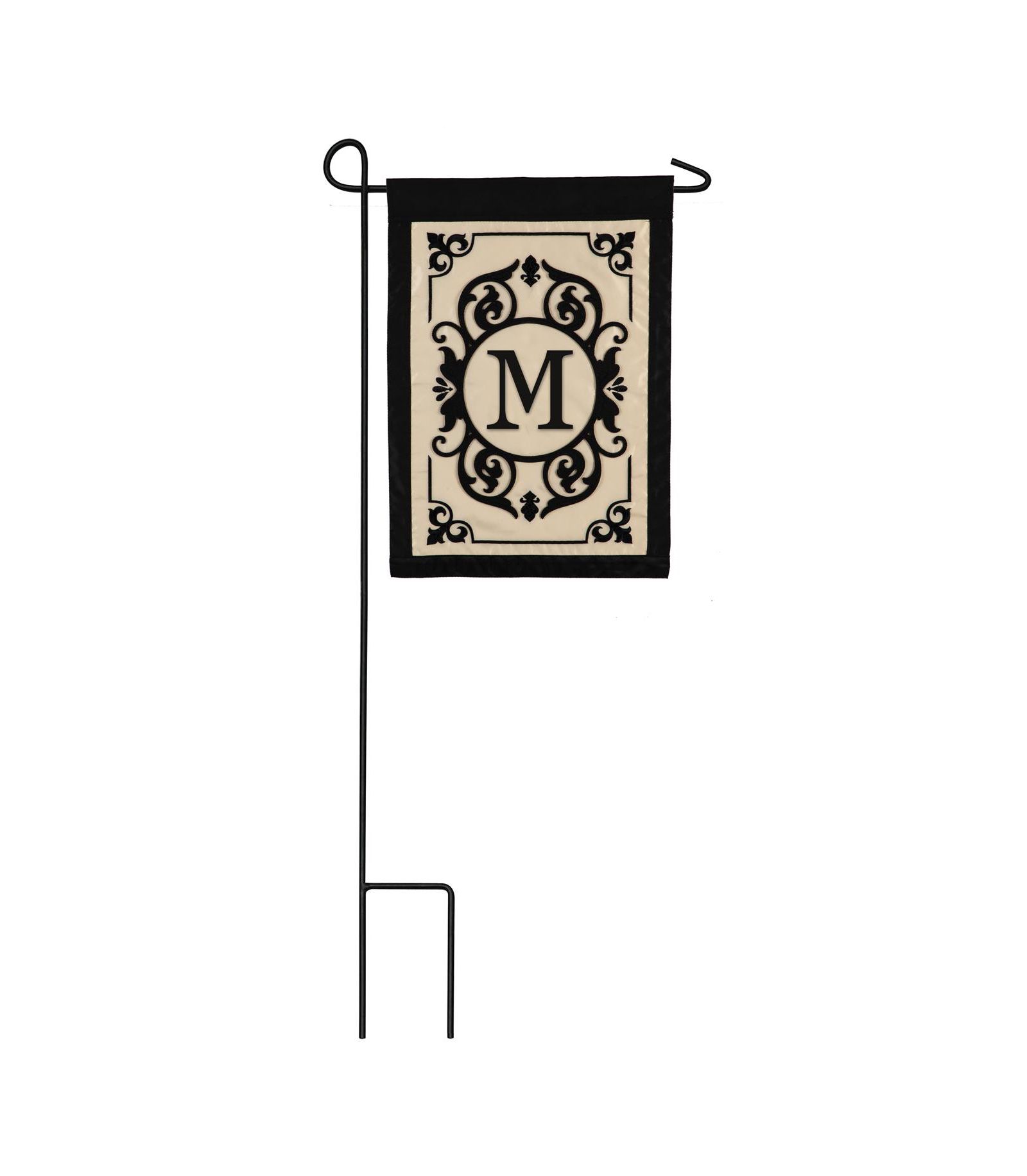 Садовый флаг Evergreen Cambridge Chic Letter M