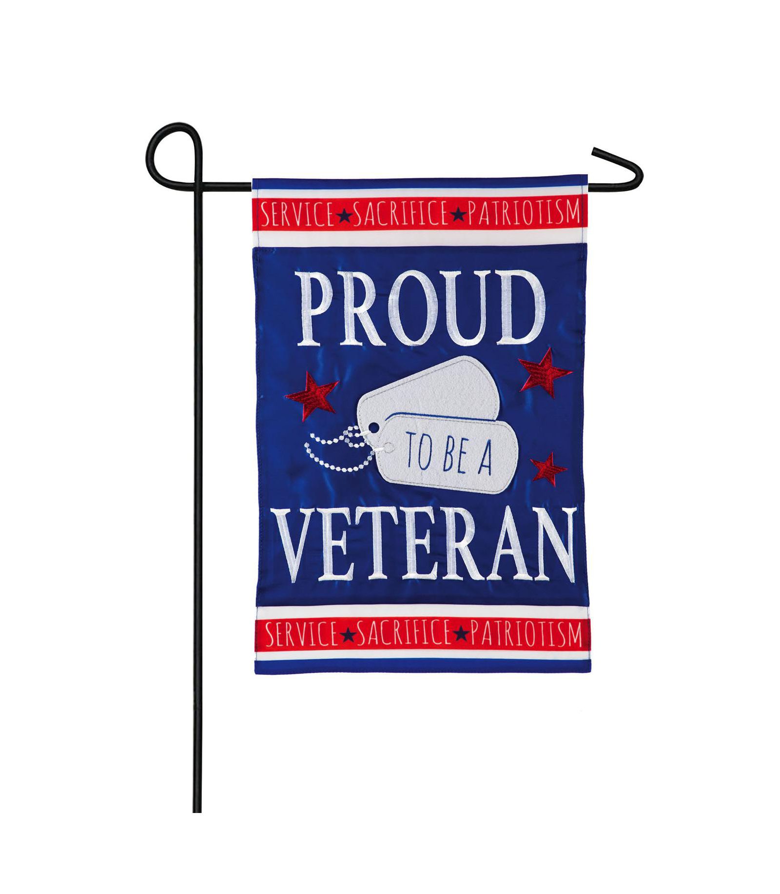 Evergreen Flag Proud Veteran Garden Applique Flag 12.5 x 18 Inches Indoor Outdoor Decor