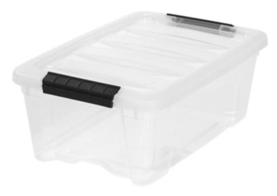 Пластиковый контейнер для хранения IRIS Clear View с крышкой и защелками, 12.95qt