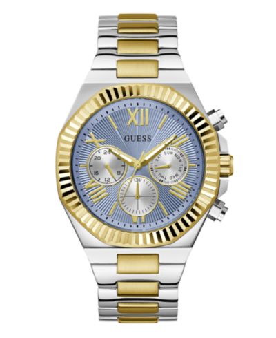 GUESS Men's Analog Two-Tone 100% Steel Watch 44mm