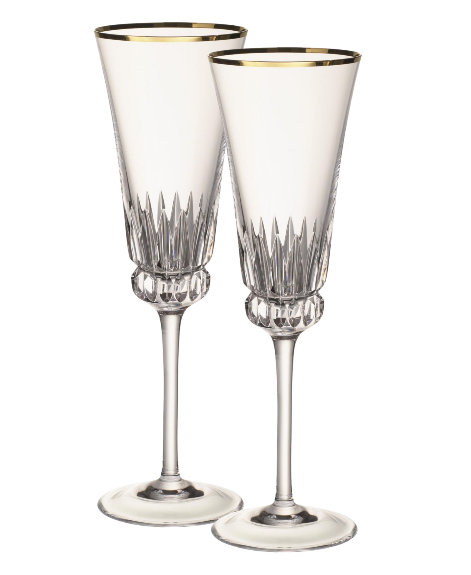 Villeroy & Boch набор из 2 бокалов Grand Royal Gold-Tone Flute Glasses