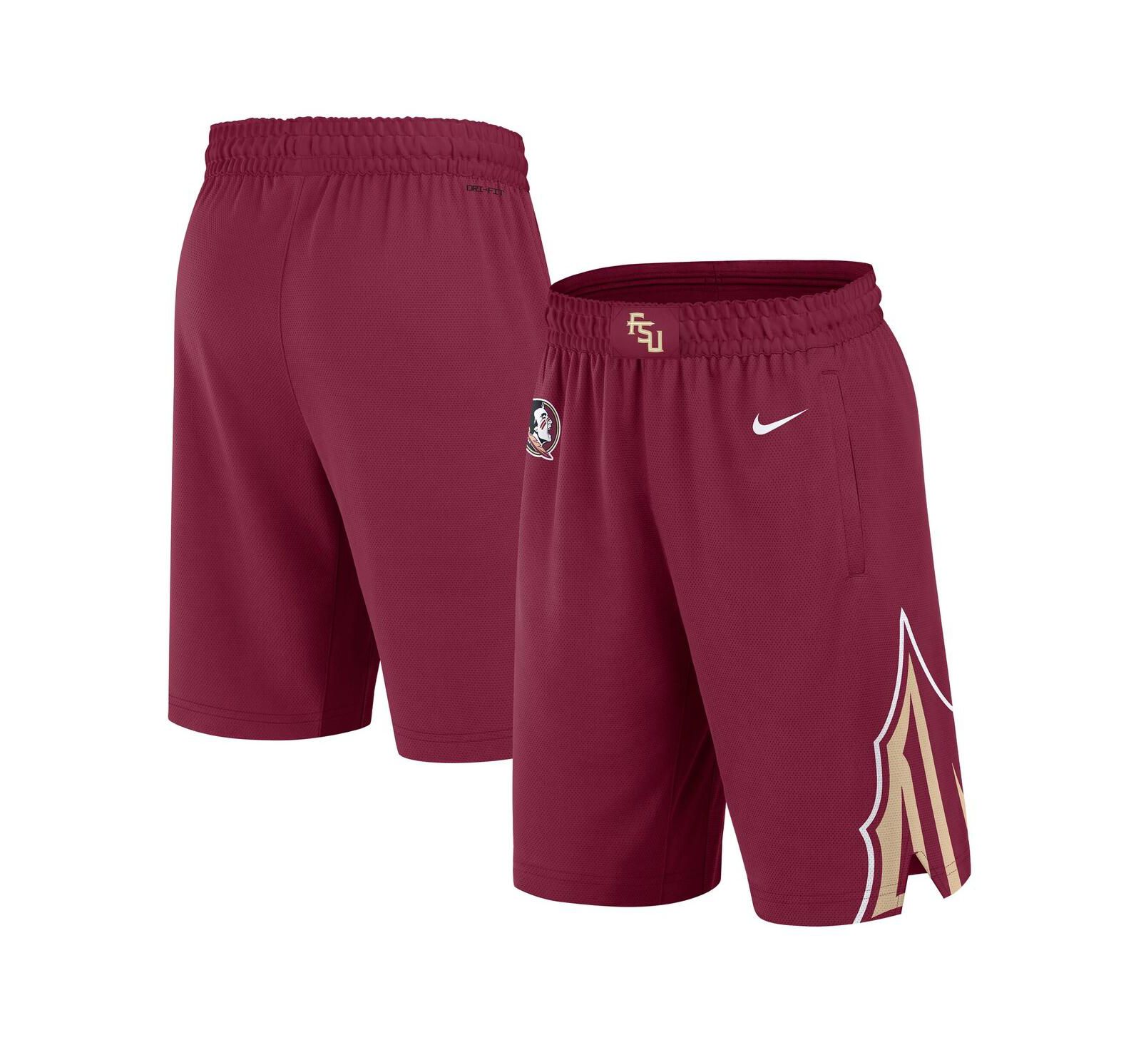 Nike Men's Garnet Florida State Seminoles Road Replica Performance Basketball Shorts