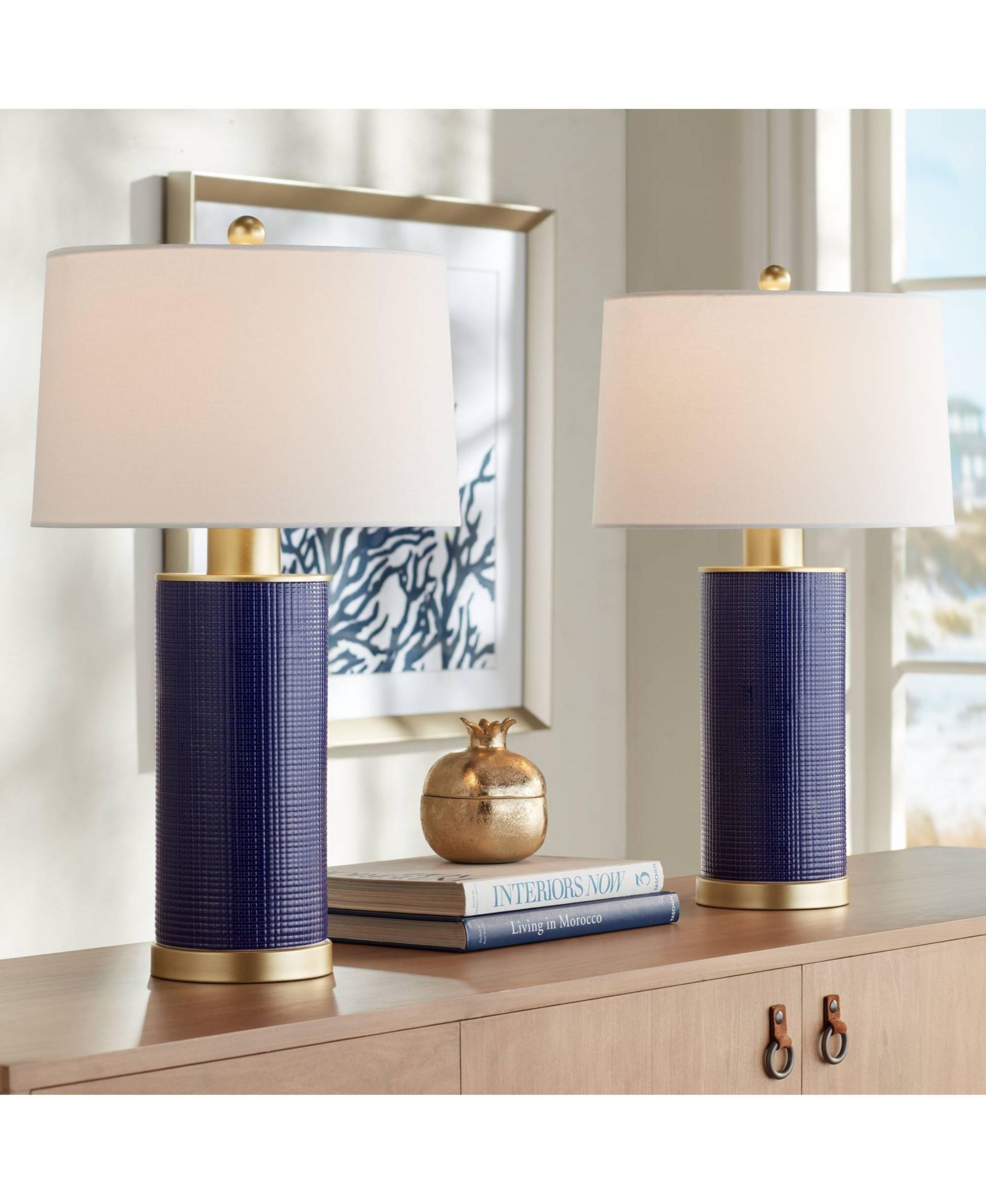 360 Lighting Gilson 24 1/2" High Modern Coastal Table Lamps Set of 2