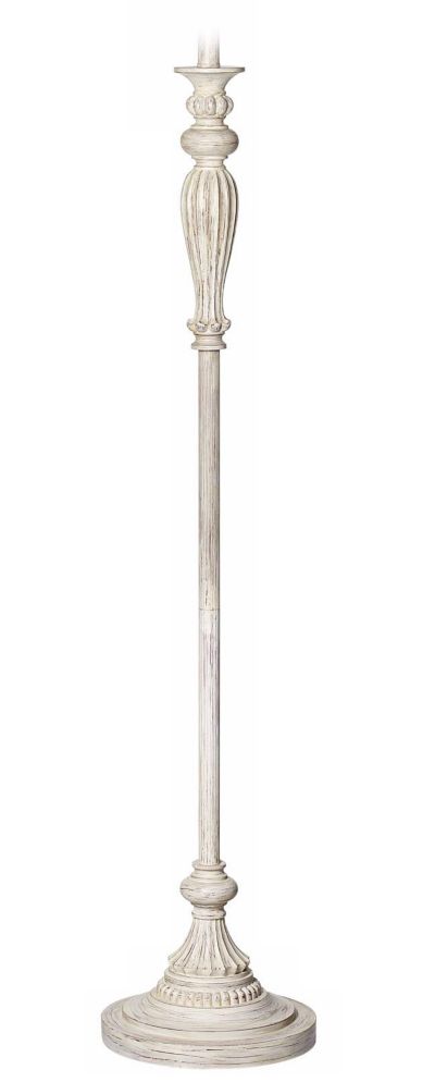 360 Lighting 60-Inch Antique White Shabby Chic Floor Lamp, Vintage Standing Lamp for Living Room, Bedroom, Office, Reading Area