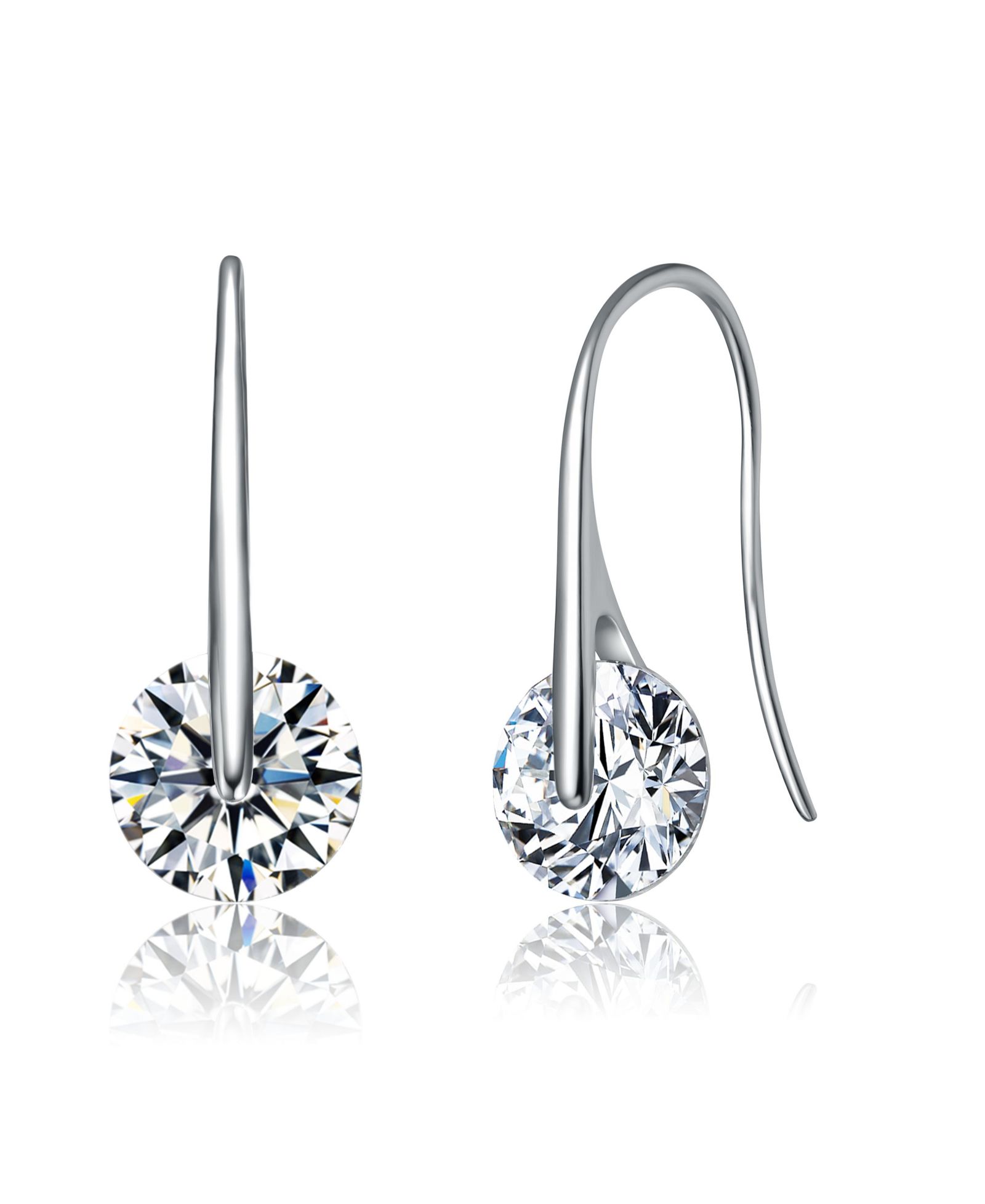 Серьги-подвески Rachel Glauber Stylish Modernized Solitaire