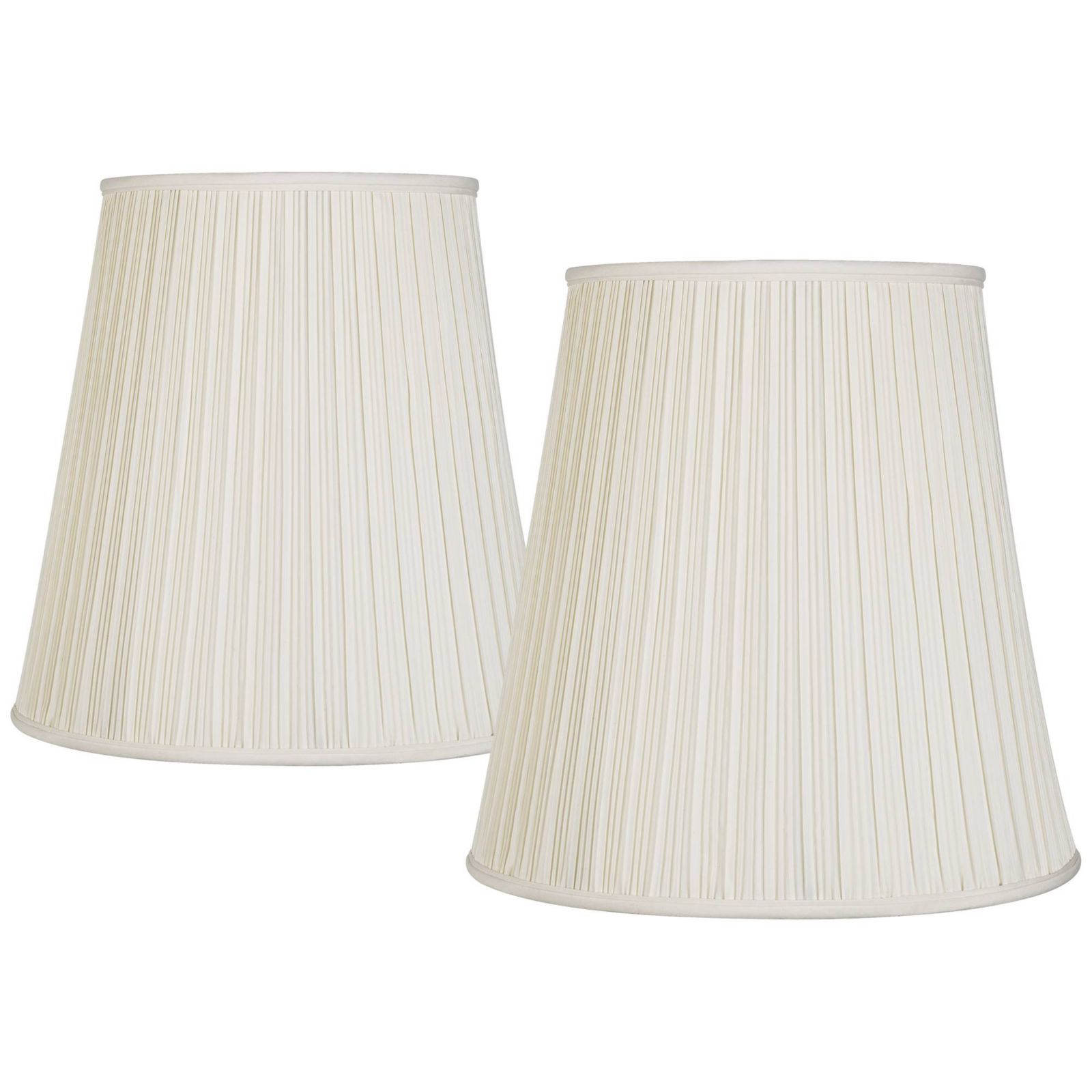 Абажуры для ламп Springcrest Pleated Drum Cream 12" Top x 18" Bottom x 18" High набор из 2 шт