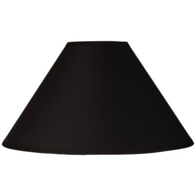 Springcrest Black Large Chimney Empire Lamp Shade 6" Top x 19" Bottom x 12" Slant (Spider) Replacement with Harp and Finial