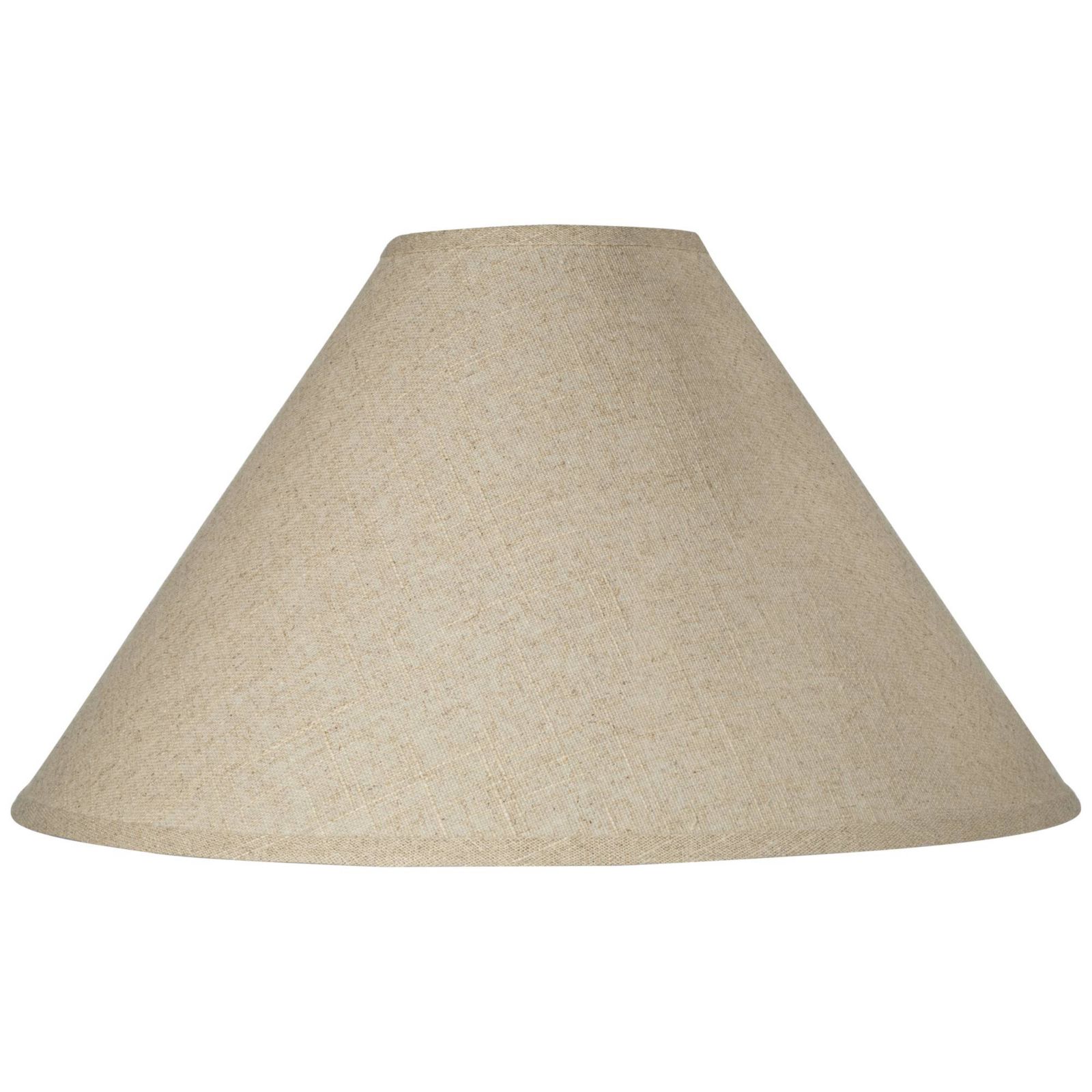 Springcrest Empire Lamp Shade Fine Burlap Large 6" Top x 21" Bottom x 13.5" High Spider Fitting with Replacement Harp and Finial