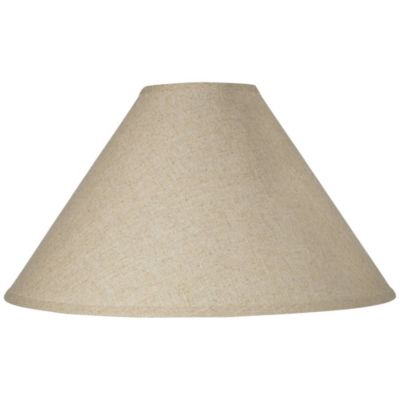 Springcrest Empire Lamp Shade Fine Burlap Large 6" Top x 21" Bottom x 13.5" High Spider Fitting with Replacement Harp and Finial
