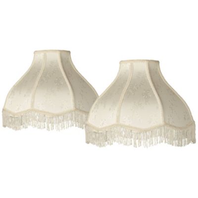 Абажур Springcrest Set of 2 Scallop Dome, Cream, Large 6" Top x 17" Bottom x 11" High