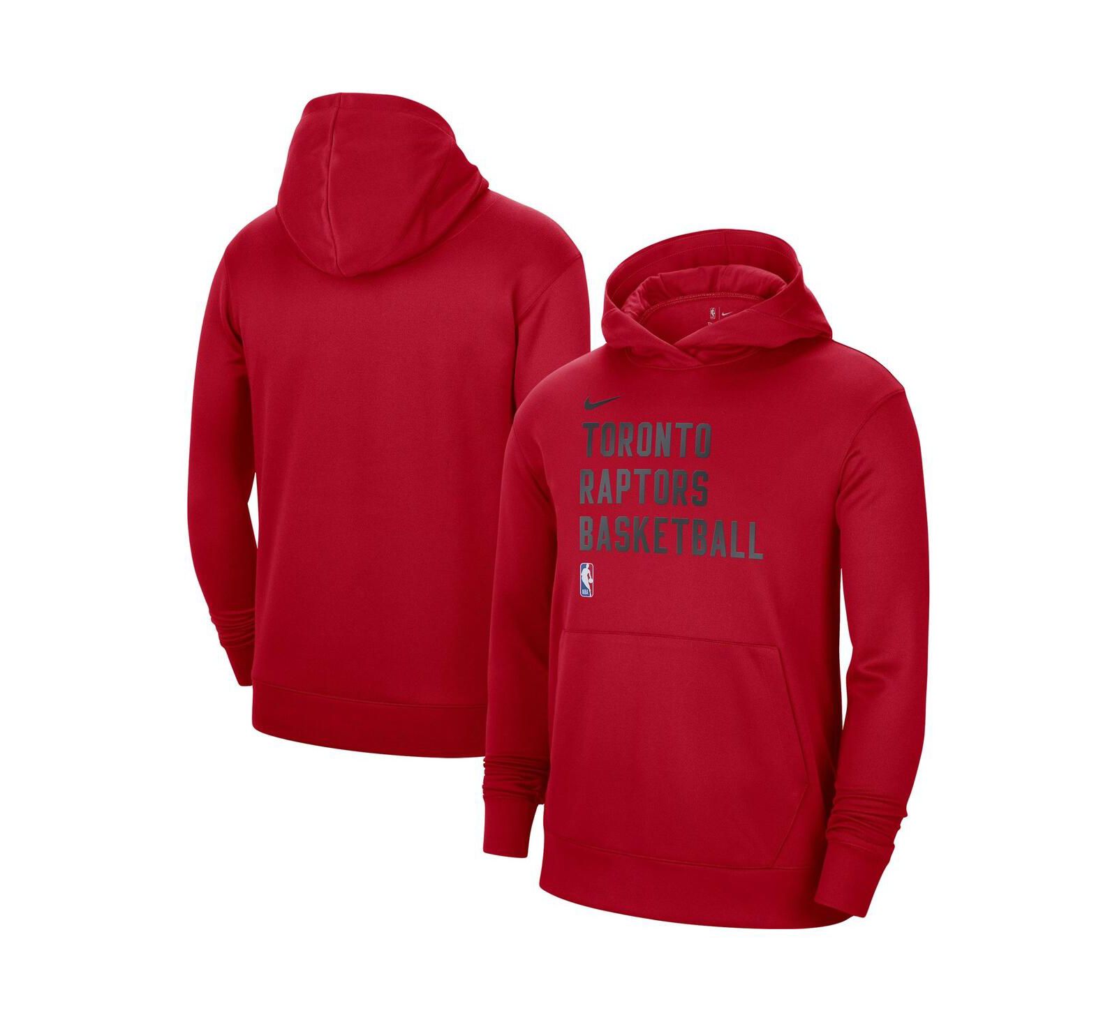 Men's and Women's Nike Red Toronto Raptors 2023/24 Performance Spotlight On-Court Practice Pullover Hoodie