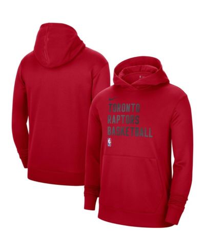 Men's and Women's Nike Red Toronto Raptors 2023/24 Performance Spotlight On-Court Practice Pullover Hoodie