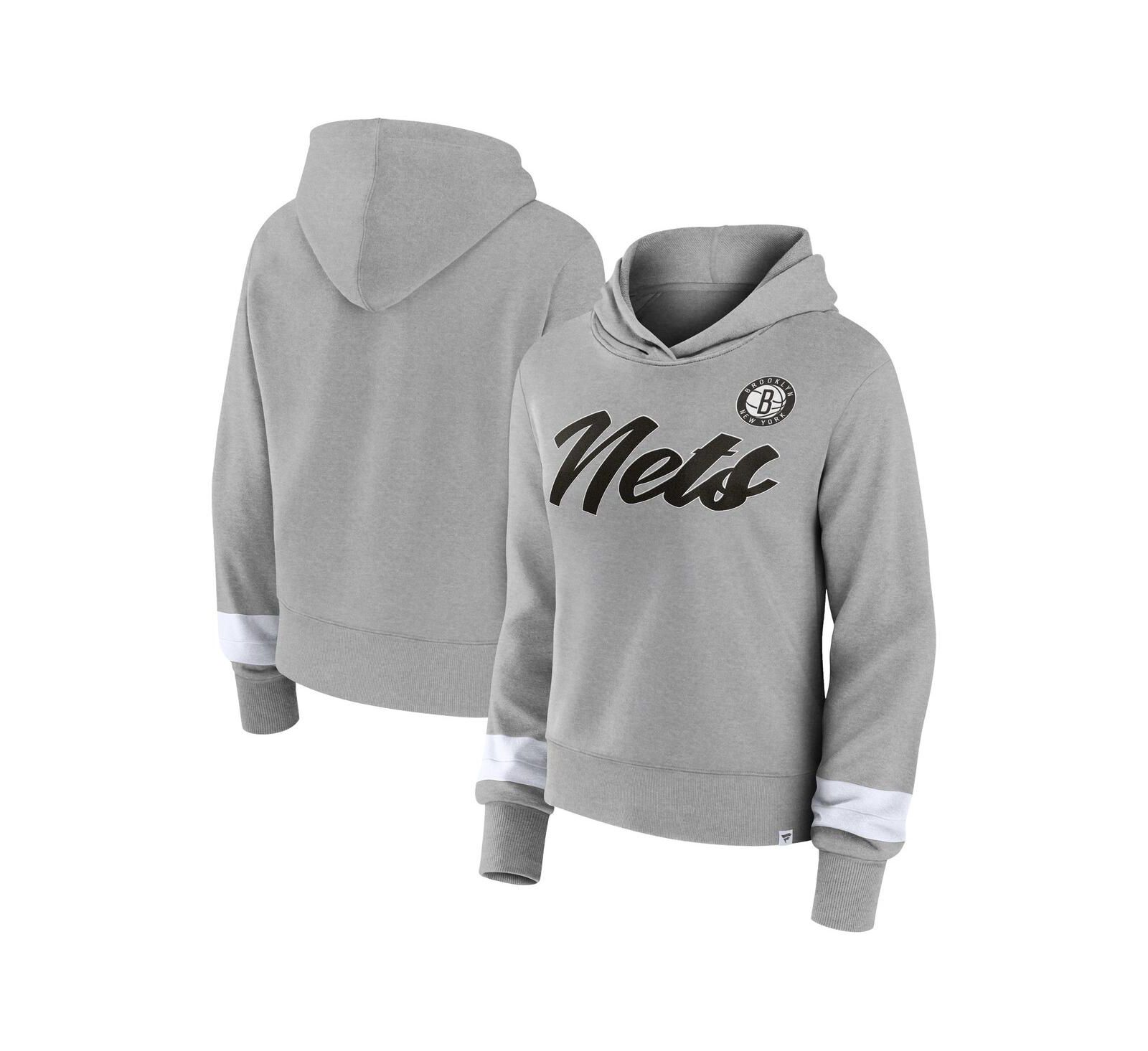 Fanatics Женское худи Brooklyn Nets Halftime, Heather Gray