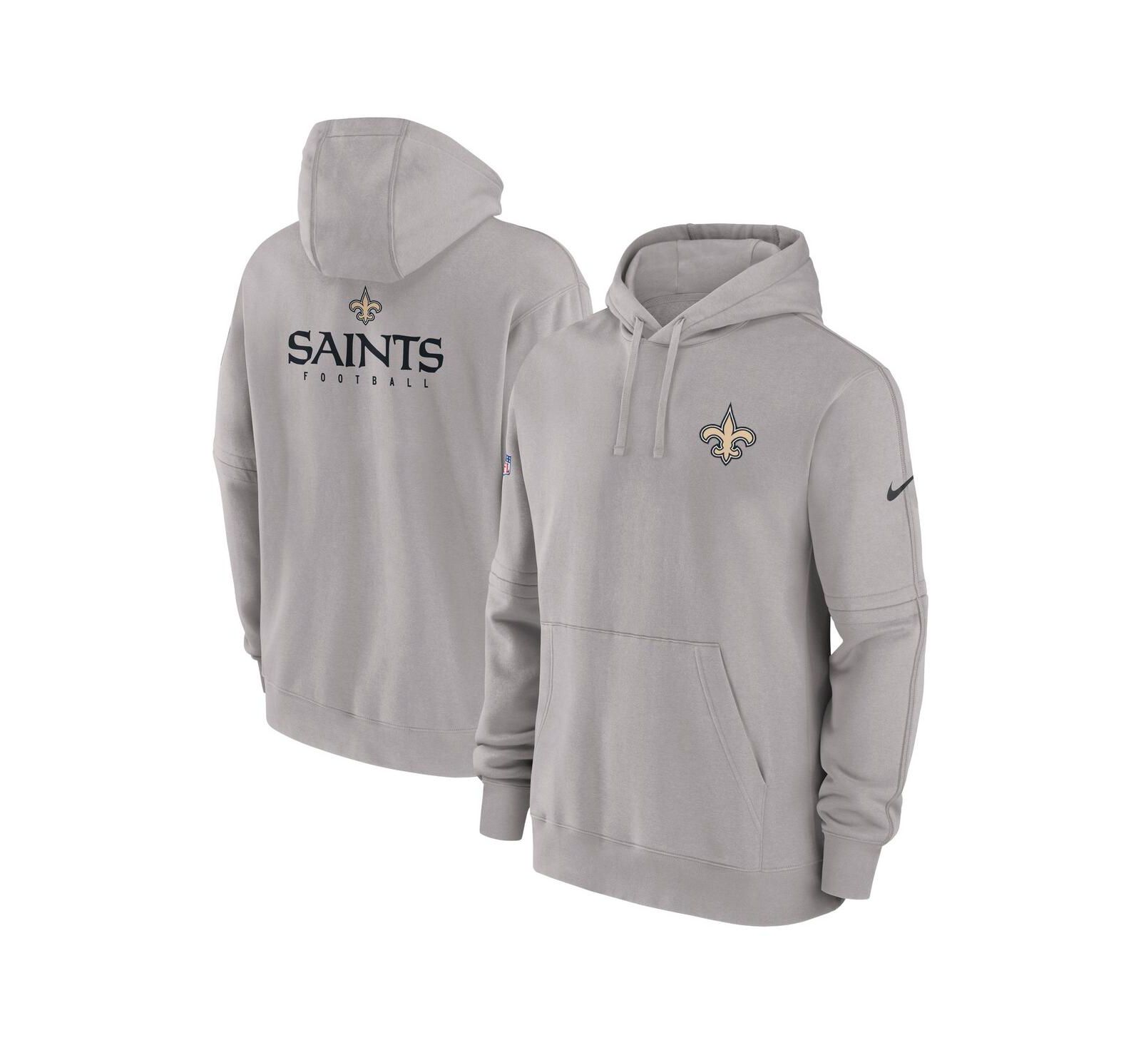 Men's Nike Gray New Orleans Saints Sideline Club Fleece Pullover Hoodie