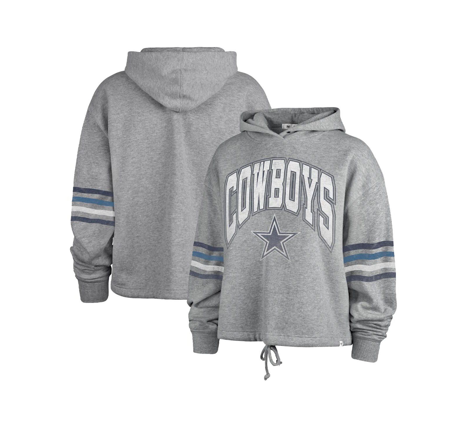 Женское худи '47 Brand Heather Gray Dallas Cowboys
