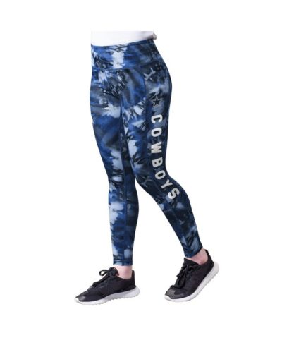Women's MSX by Michael Strahan Navy Dallas Cowboys Aubrey Tie-Dye Leggings