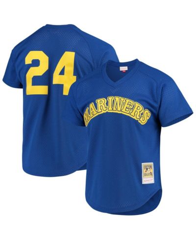Мужская джерси Mitchell & Ness Ken Griffey Jr. Royal Seattle Mariners Cooperstown Mesh Batting Practice