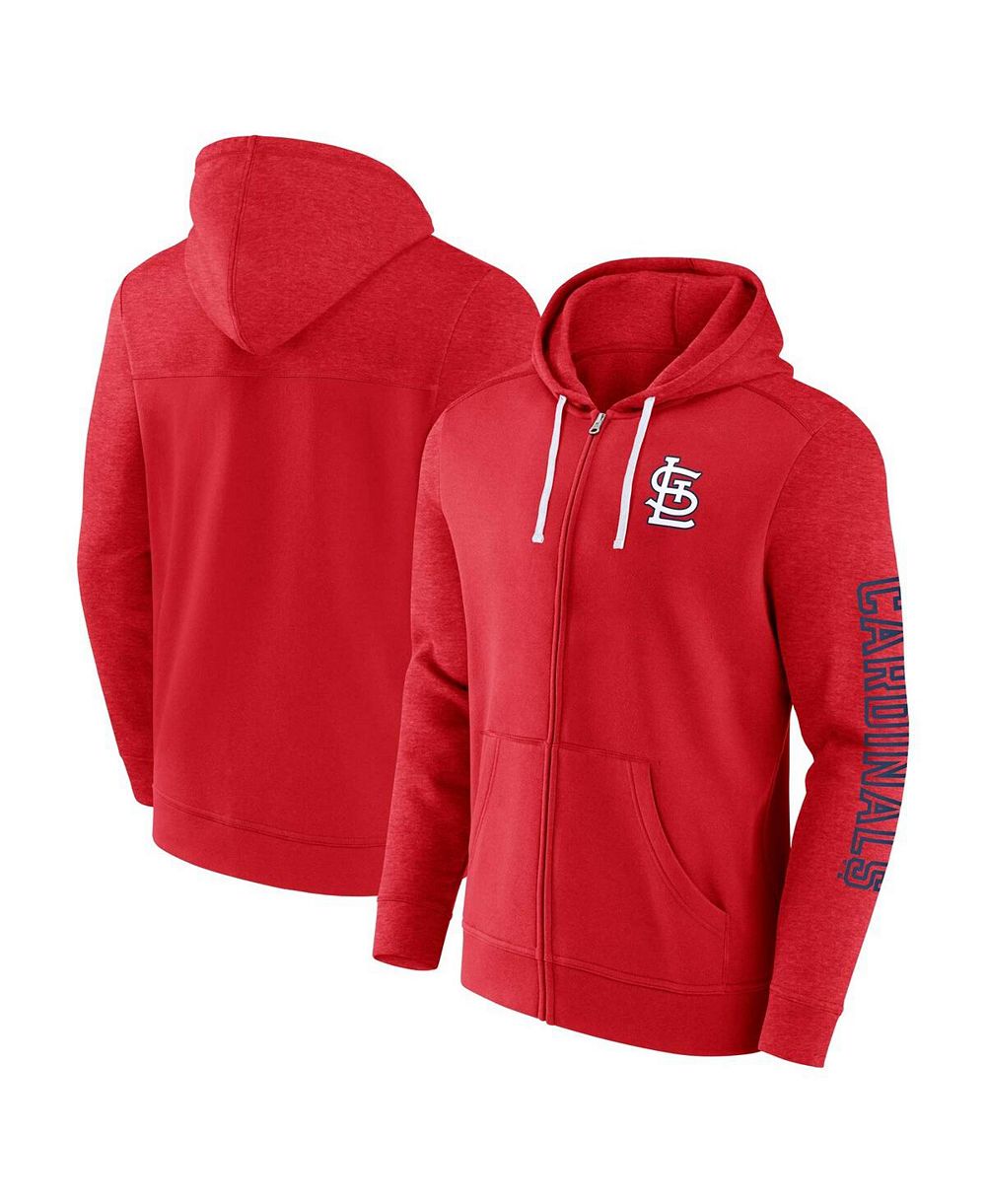 Худи Fanatics Men's St. Louis Cardinals, легкое, на молнии, красное