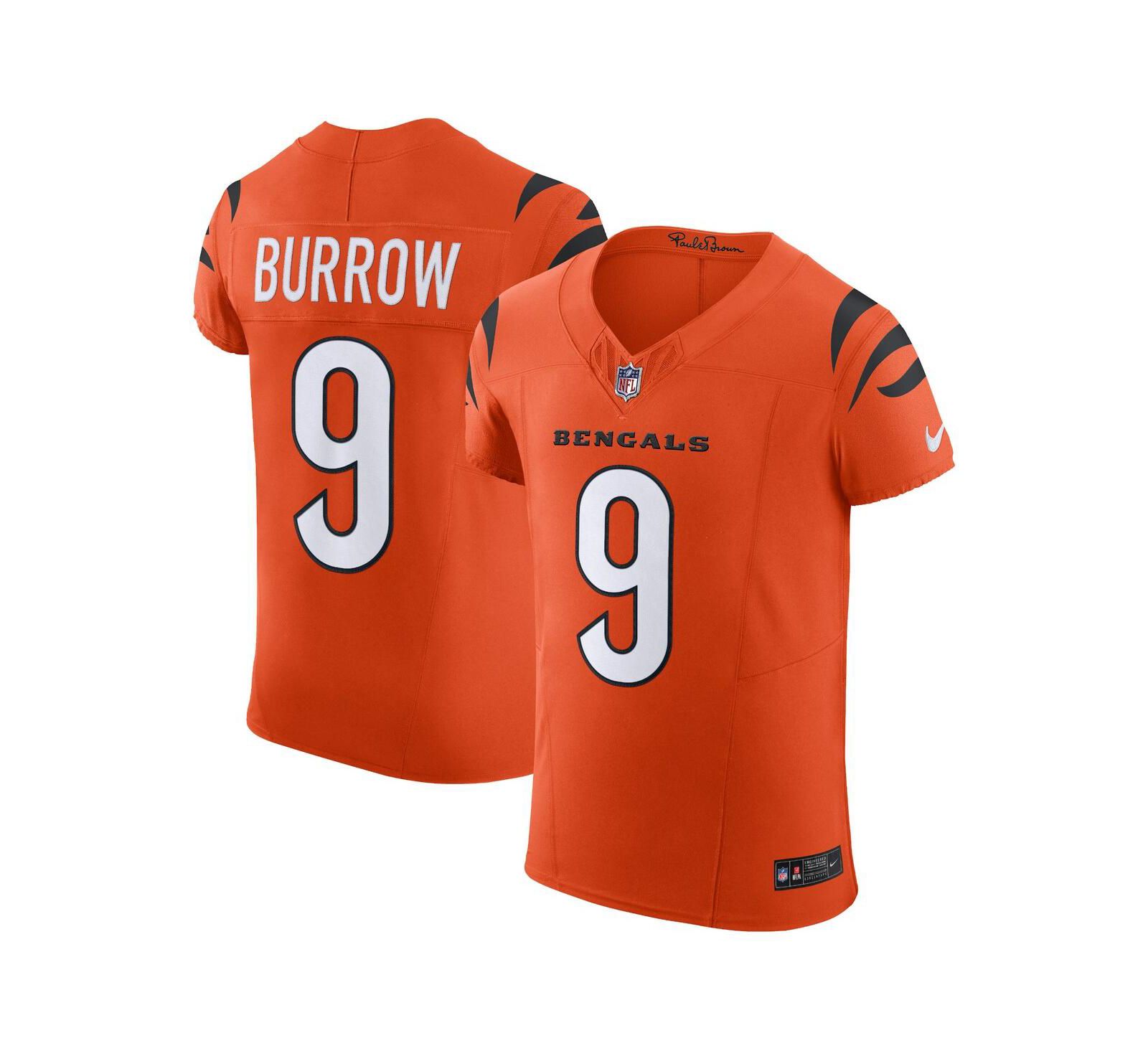 Nike джерси Joe Burrow Cincinnati Bengals Vapor F.U.S.E. Elite, оранжевая, мужская