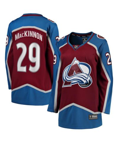 Женская джерси Fanatics Nathan MacKinnon бордовая домашняя с отстегивающимися деталями