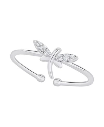 And Now This Cubic Zirconia Dragonfly Toe Ring