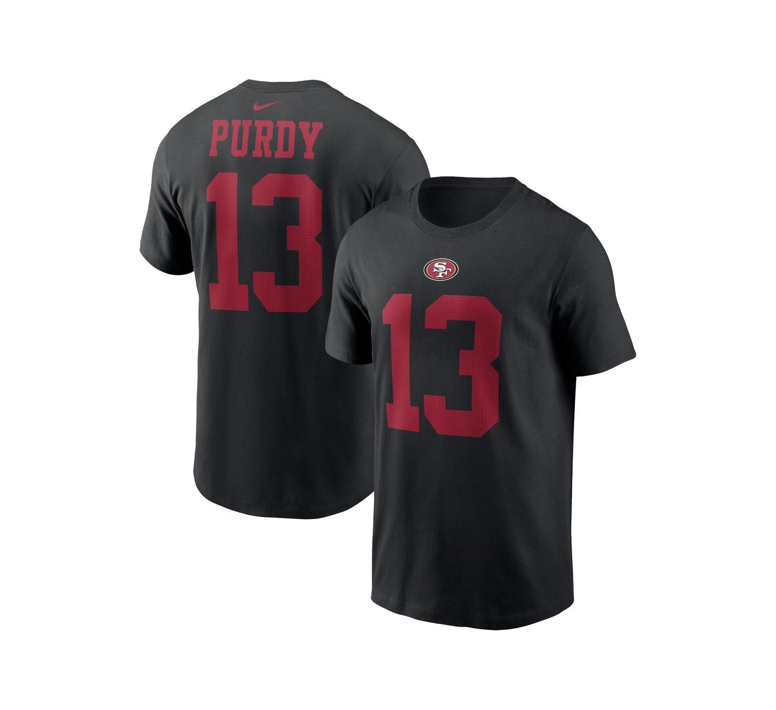 Men's Nike Brock Purdy Black San Francisco 49ers Player Name and Number T-shirt