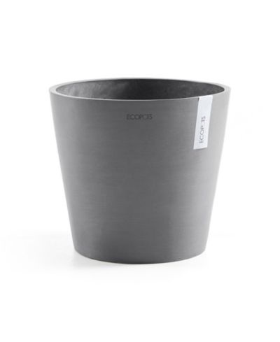 Ecopots Amsterdam Modern Round Indoor and Outdoor Planter, 10in