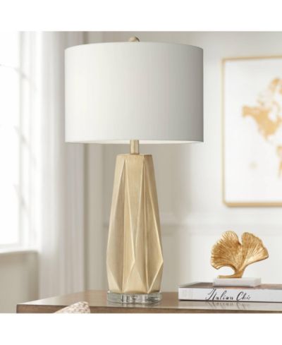 Настольная лампа Possini Euro Design 28" Tall Diamond Cut Drum Shade Bravo Modern