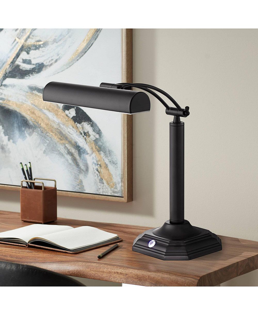 Настольная лампа 360 Lighting Grady Traditional Piano Banker, Black LED, Bronze Metal Shade