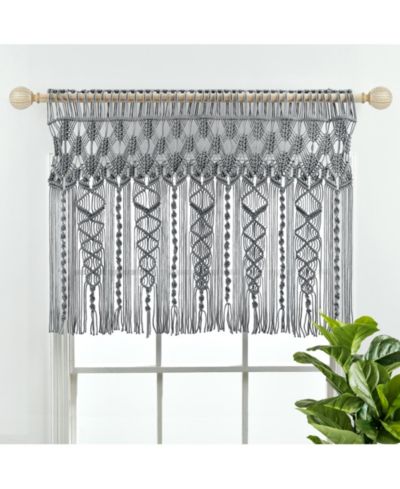 Lush Decor Boho Macrame Текстульная хлопковая занавеска/декор для стен