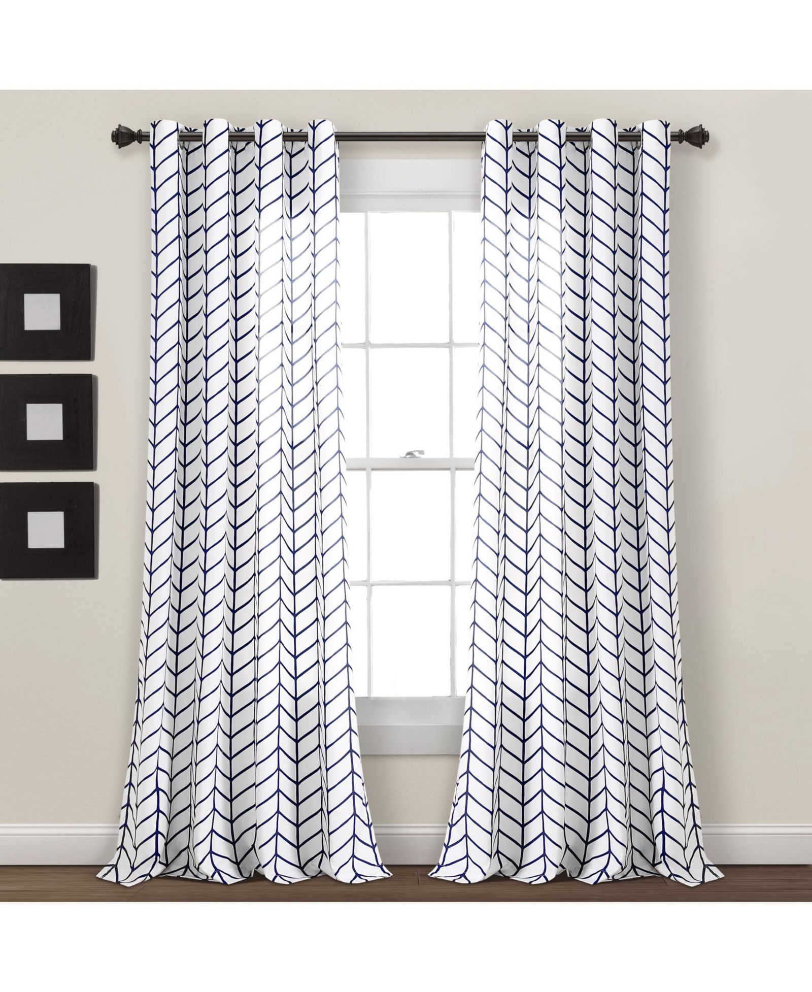 Calia Chevron Geo Window Curtain Panels