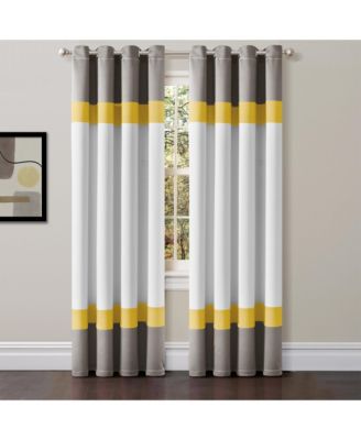 Alexander Color Block Light Filtering Window Curtain Panels
