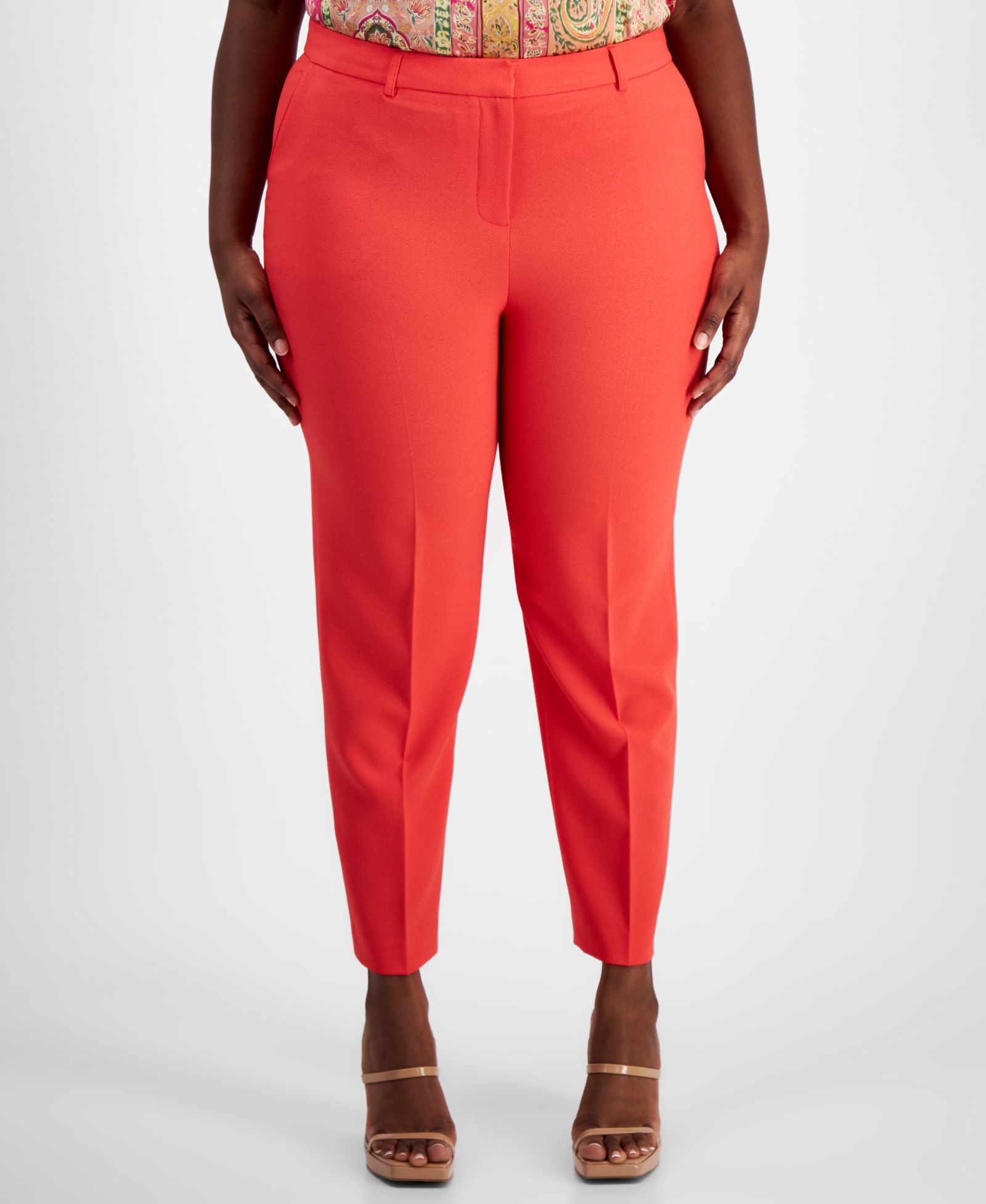 Брюки Tahari ASL Plus Size Classic Mid Rise Ankle