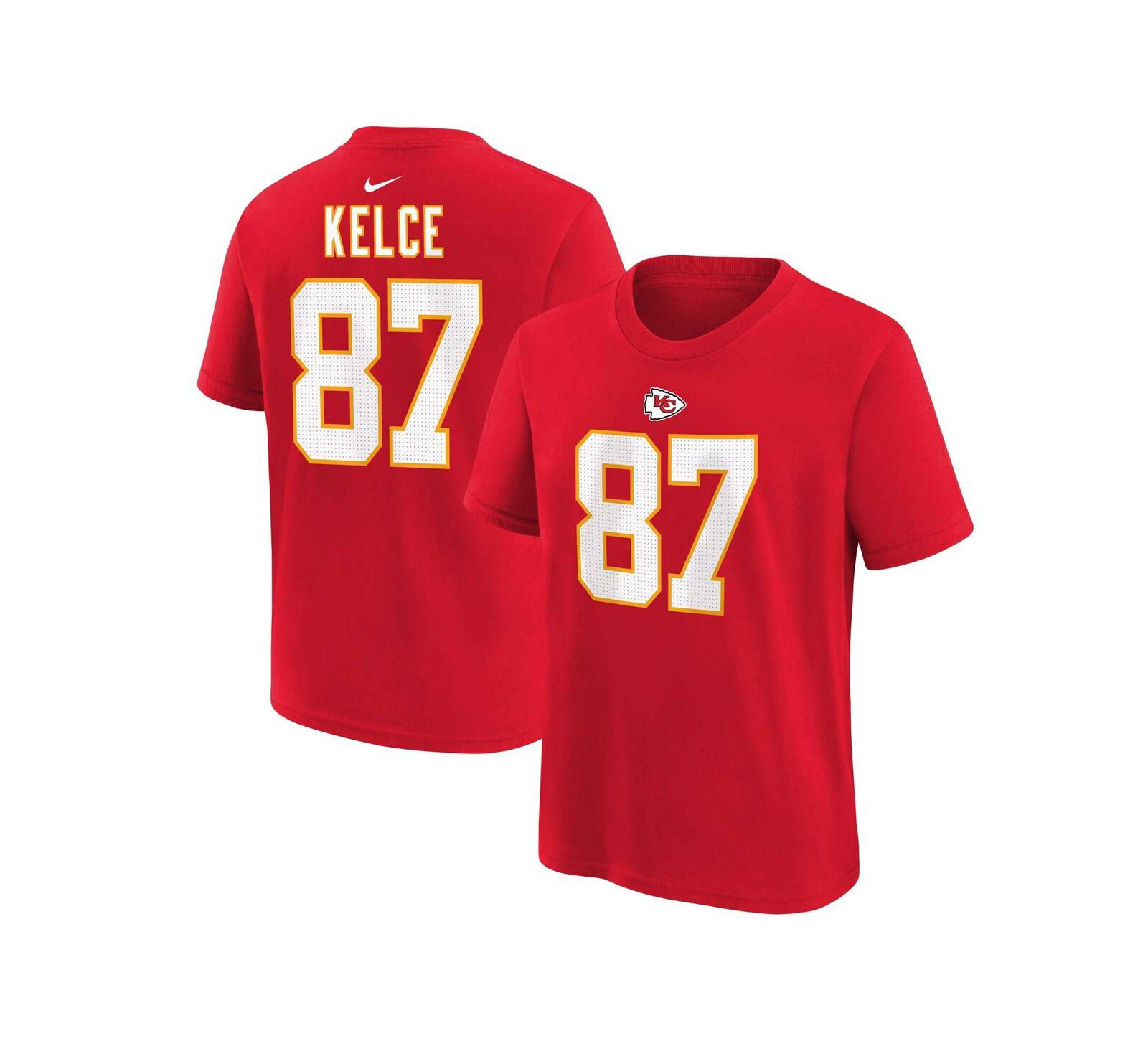Nike Travis Kelce футболка с именем и номером игрока для мальчиков и девочек