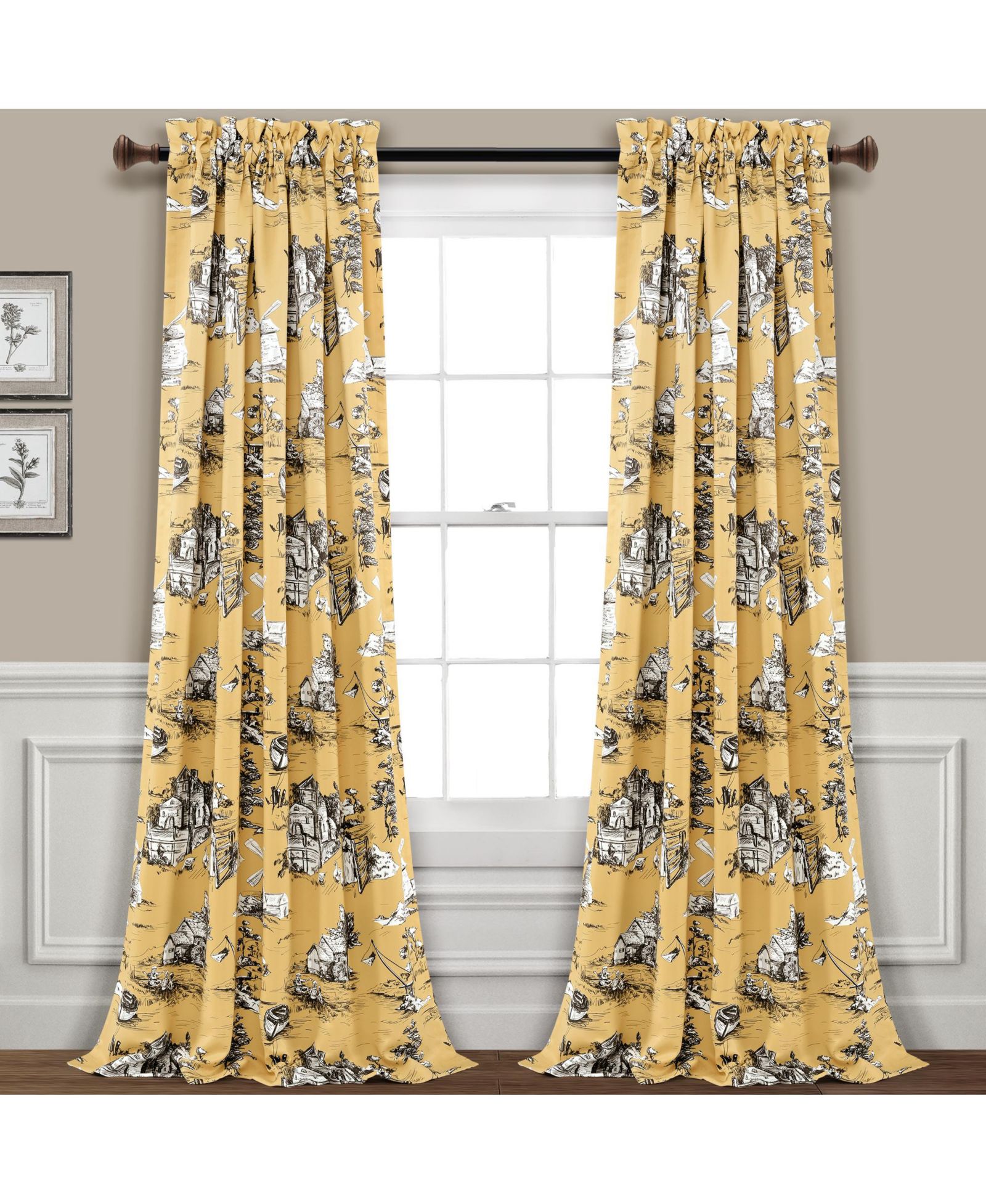 Светопропускающие шторы для окон French Country Toile от Lush Decor