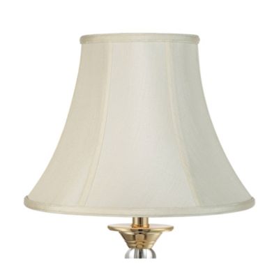 Springcrest Imperial Shade Medium Bell Lamp Shade 7" Top x 14" Bottom x 11" Slant x 10.5" High Spider Replacement with Harp and Finial