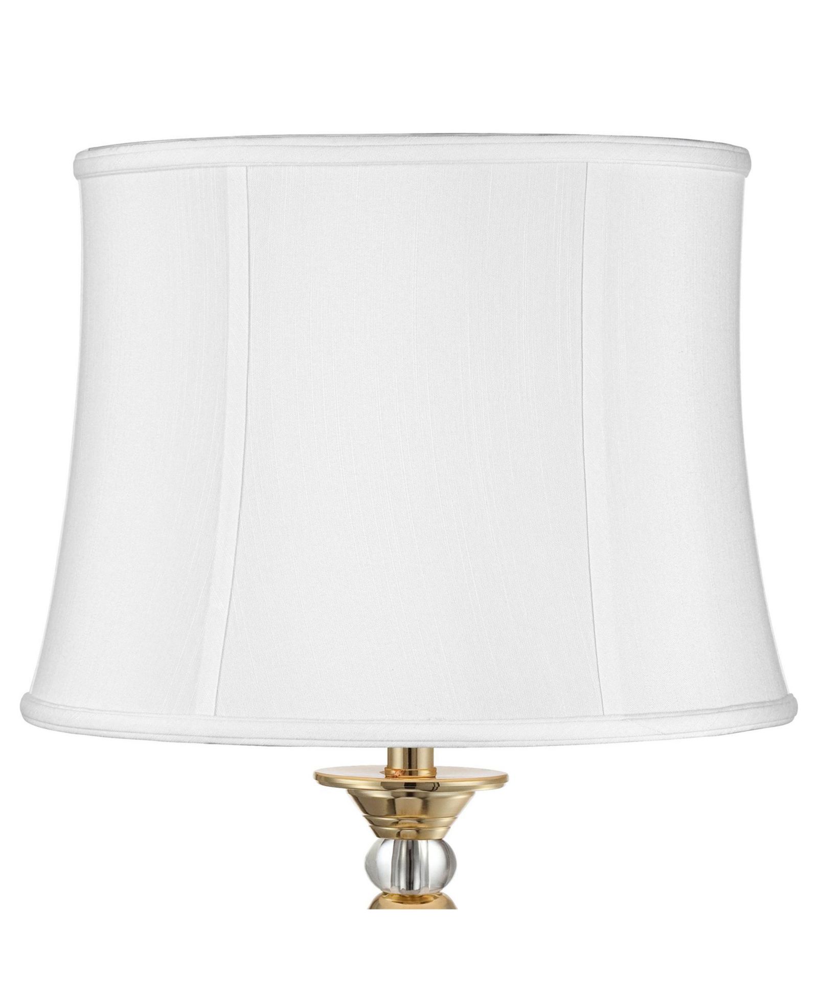 Абажур Imperial Shade White Medium Drum, 14" Top x 16" Bottom x 12" Slant (Spider), со стойкой и наконечником
