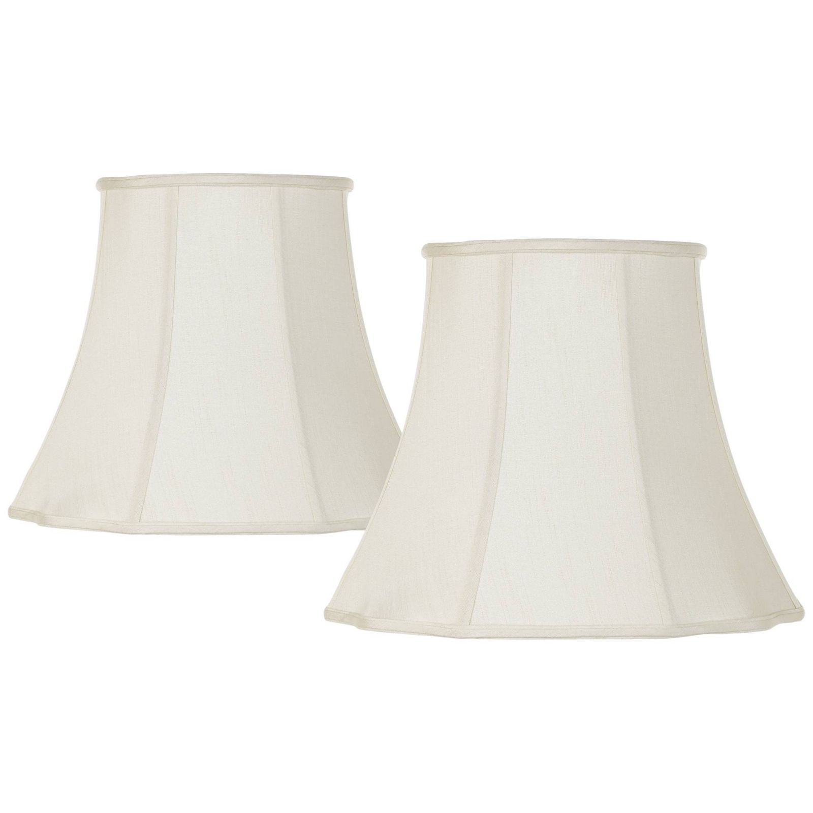 Абажур Springcrest, кремовый, большой, 11" верх x 18" низ x 15" высота, с заменой арфы и финиального крепления