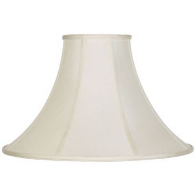Springcrest Creme Large Bell Lamp Shade 7" Top x 20" Bottom x 13.75" Slant x 12.25" High (Spider) Replacement with Harp and Finial