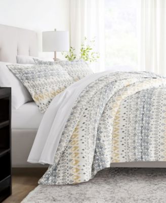 ienjoy Home Mayan Stamp 3-Piece Comforter Set, Full/Queen