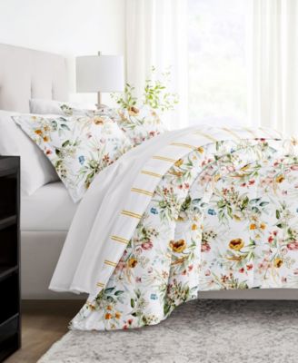 ienjoy Home Chintz Floral Stripe 2-Piece Comforter Set, Twin/Twin XL