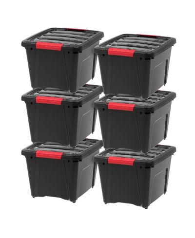 Набор пластиковых контейнеров IRIS USA 19 Qt Stackable, 6 Pack