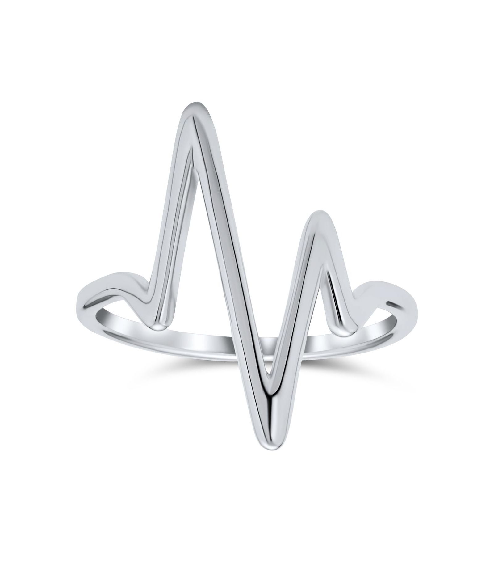Bling Jewelry Sterling Silver Geometric Parallel Bar Adjustable Band Ring