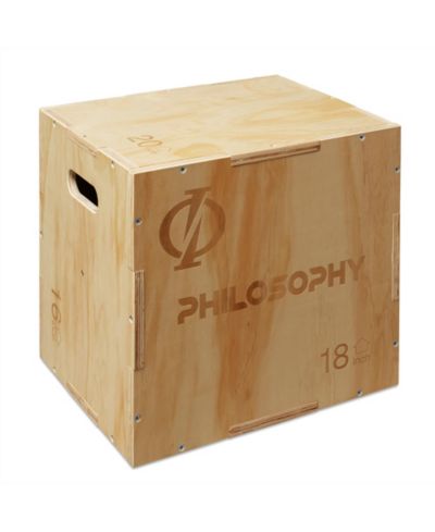 Деревянный плиометрический бокс для прыжков 20" x 18" x 16" (Philosophy Gym)